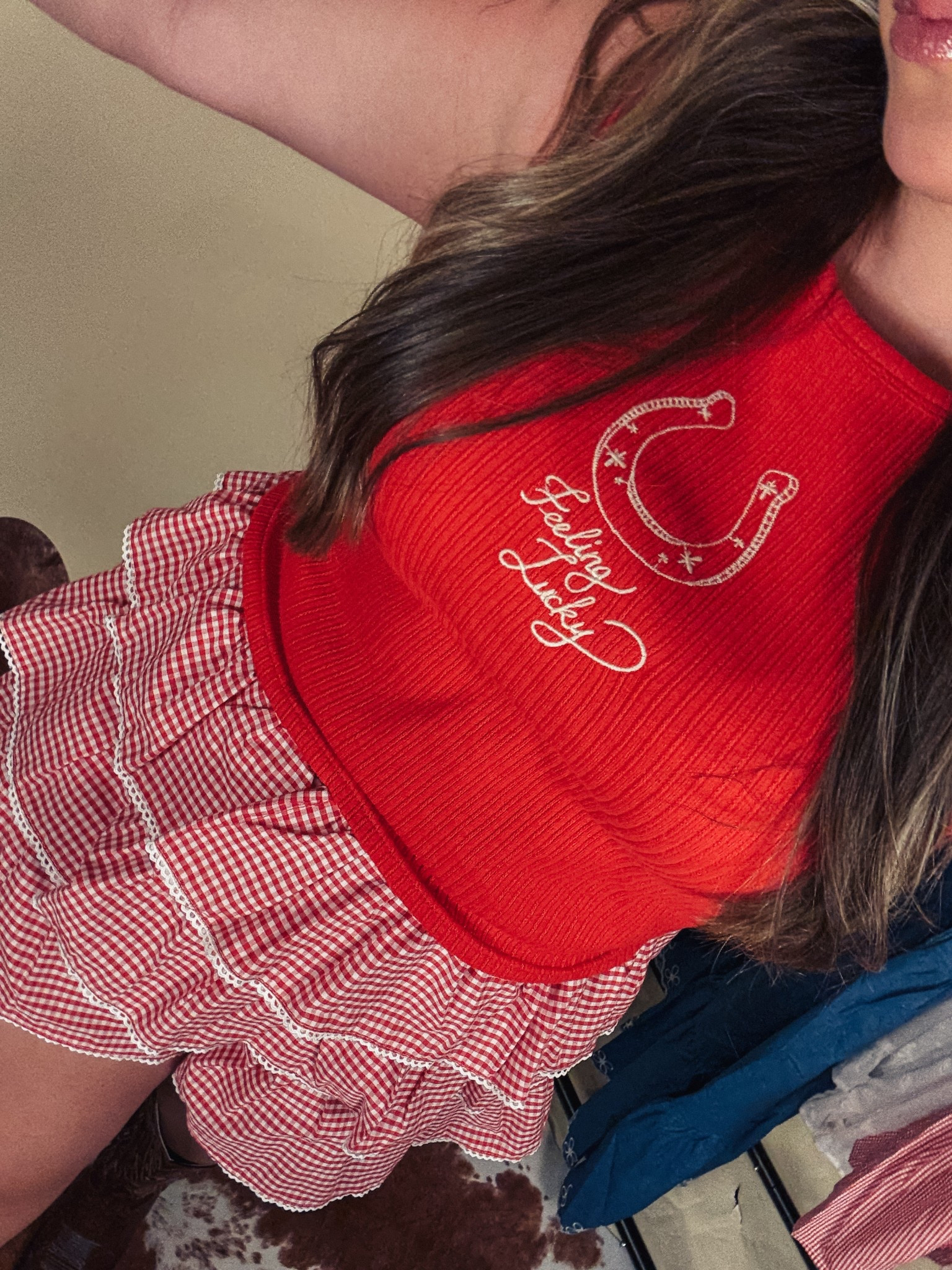 Country Concert outift inpso❤️
Red gingham 
Outfit details: from Rebel & Grace 
Feeling lucky tank (L)
Maggie shorts (L)

#LTKSummerEdit #LTKMidsize #LTKFindsUnder50