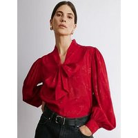 Albaray Jacquard Satin Top - Red | Very (UK)