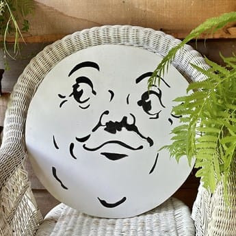 Halloween Artisan Decor | Handmade Vintage Moon Sign | Jane