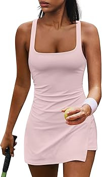 Yanekop Womens Tennis Dress with Built in Shorts Golf Dress Athletic Outfits Active Dresses Worko... | Amazon (US)