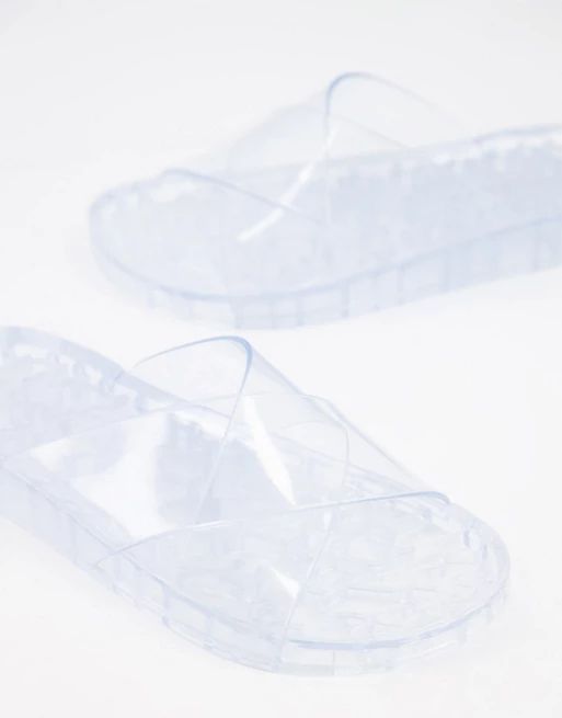 South Beach jelly slides in clear | ASOS (Global)