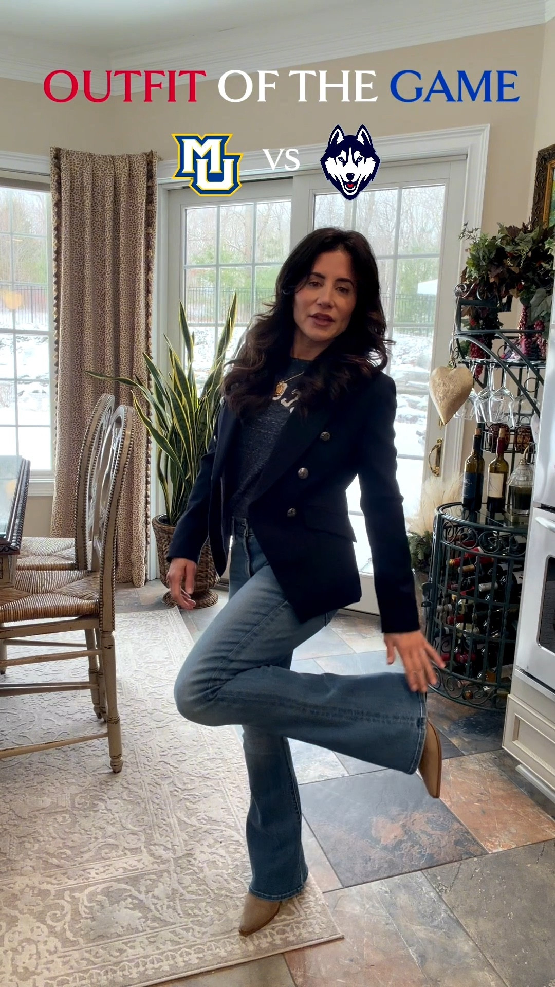 OOTG 1/4/26 Game day style made simple 🏀! 

Blazer // Banana Republic Blazer In Navy Blue
Jeans // Mother Denim High Waisted Runaway Jeans in Shine On
Booties // Steve Madden Stasia booties  in Taupe

Shopping supports Connecticut Children’s Medical Center ❤️

#LTKSeasonal #StyleEdit #LTKgrwm #OOTG #uconnhuskies #gamedayfits #bananarepublic #motherdenim #stevemadden 


#LTKootd