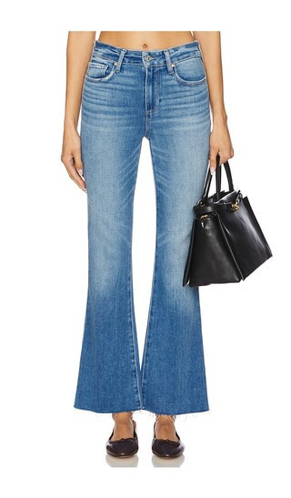 PAIGE Petite High Rise Laurel Canyon Jeans in Blue. - size 34P | Revolve Clothing (Global)