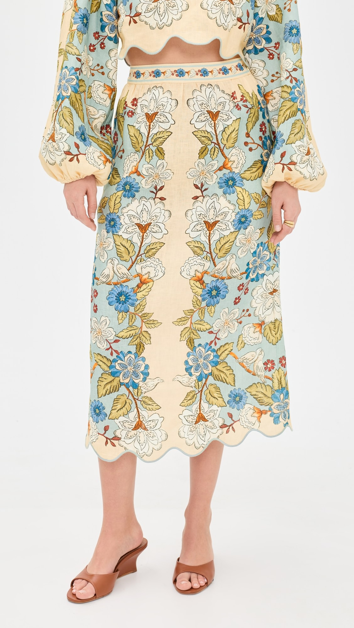 Garden Scarf Midi Skirt | Shopbop