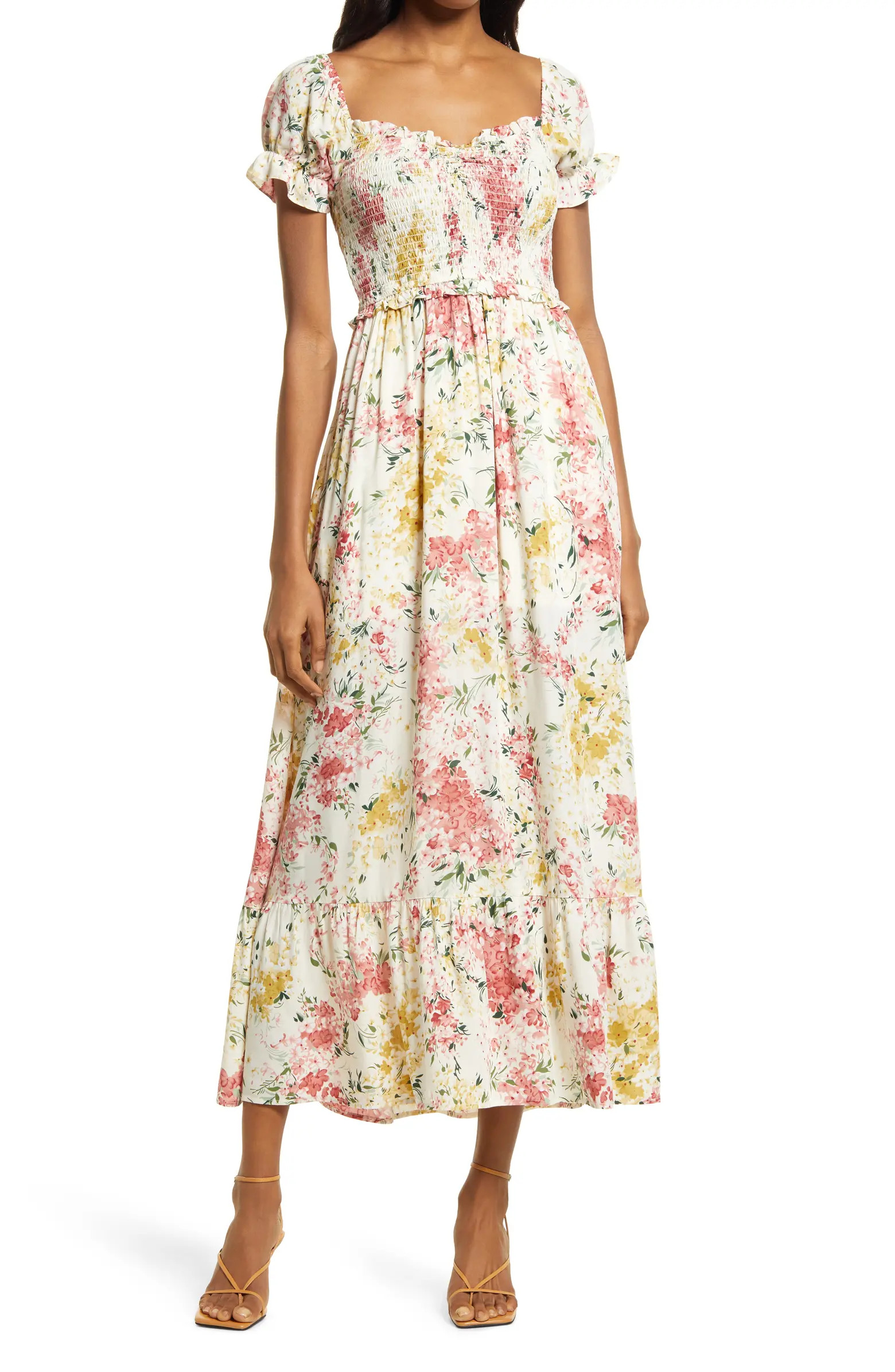 Always So Sweet Floral Smocked Dress | Nordstrom