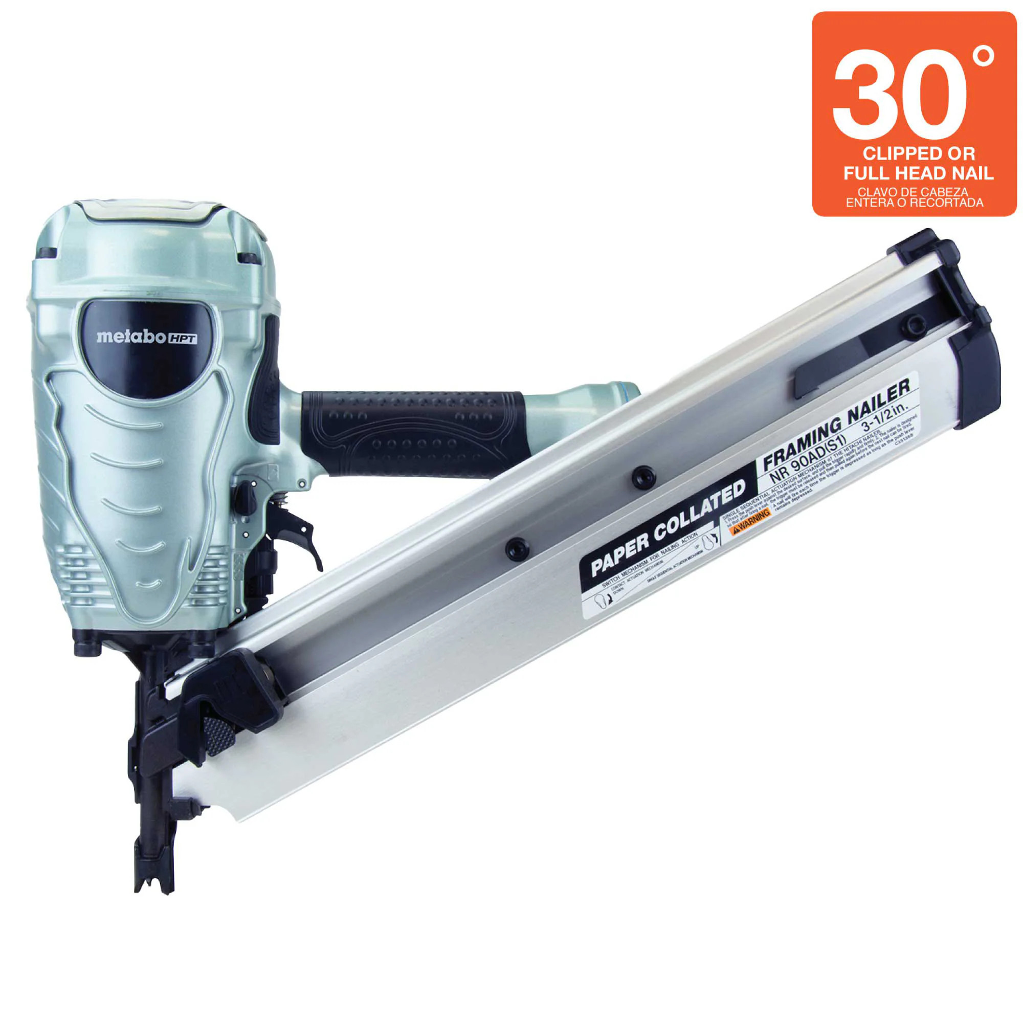 Metabo HPT 3.5-in 30-Degree Pneumatic Framing Nailer | NR90ADS1M | Lowe's