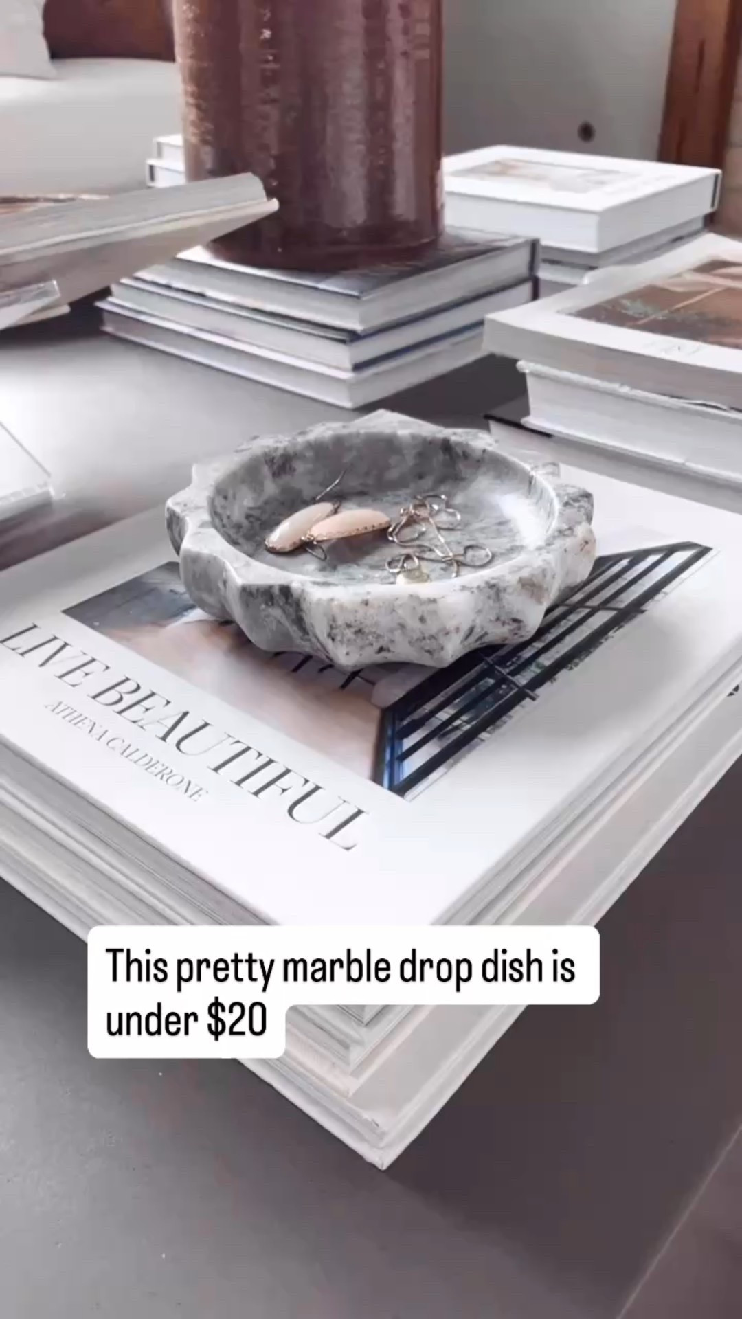This marble tray trinket dish makes beautiful budget friendly coffee table decor, side table decor or console table decor. Also perfect for your bathroom counter. Under $20 at Target. 

#LTKHome #LTKSaleAlert