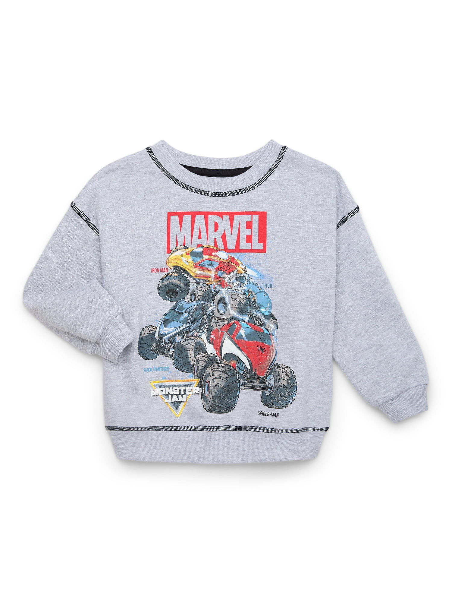 Marvel Monster Jam Toddler Boys Graphic Crewneck Sweatshirt, Sizes 12M-5T | Walmart (US)