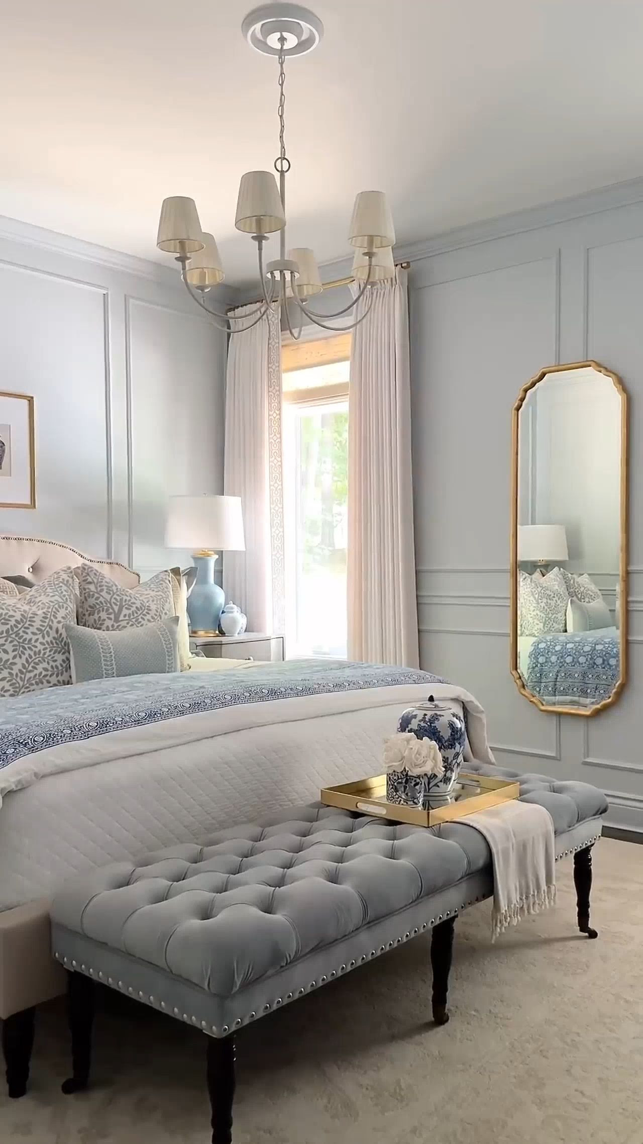 Bedroom decor in elegant hues of soft blues, creams and beiges

#LTKSeasonal #LTKHome