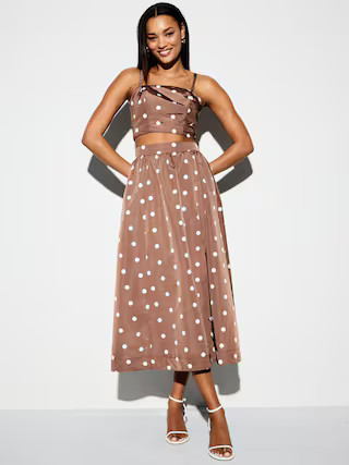The Occasion by Old Navy High-Waisted Taffeta Midi Skirt | Old Navy (US)