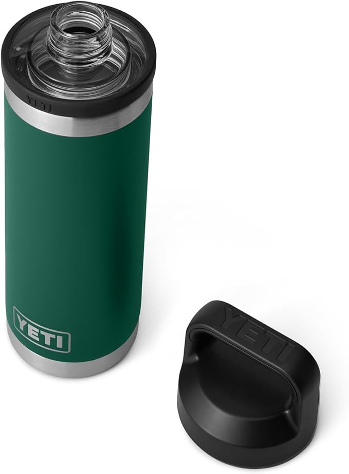 YETI Rambler 18 oz Bottle, Vacuum Insulated, Leakproof, Stainless Steel with Chug Cap, Black Fore... | Amazon (US)