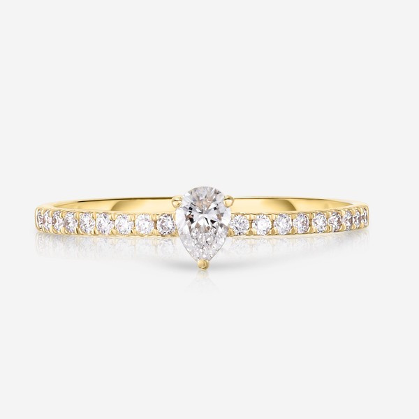 Pear + Pavé Diamond Ring | Ring Concierge