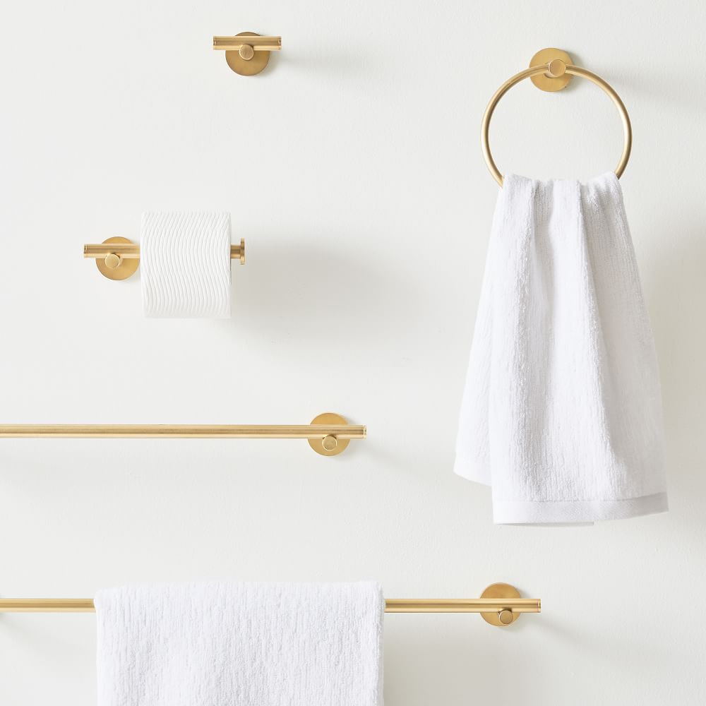 Modern Overhang Bathroom Hardware - Antique Brass | West Elm (US)