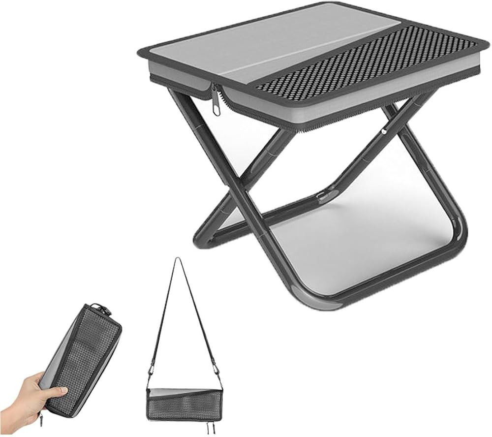 Portable Ultralight Travel Stool Camping Chair Fishing Stool - Gray Carbon Steel and Keychain, Ha... | Amazon (US)