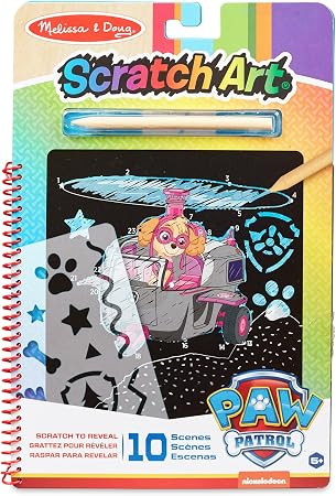 Melissa & Doug PAW Patrol Scratch Art Pad - Skye Colour Reveal Travel Activity Pad | Amazon (US)