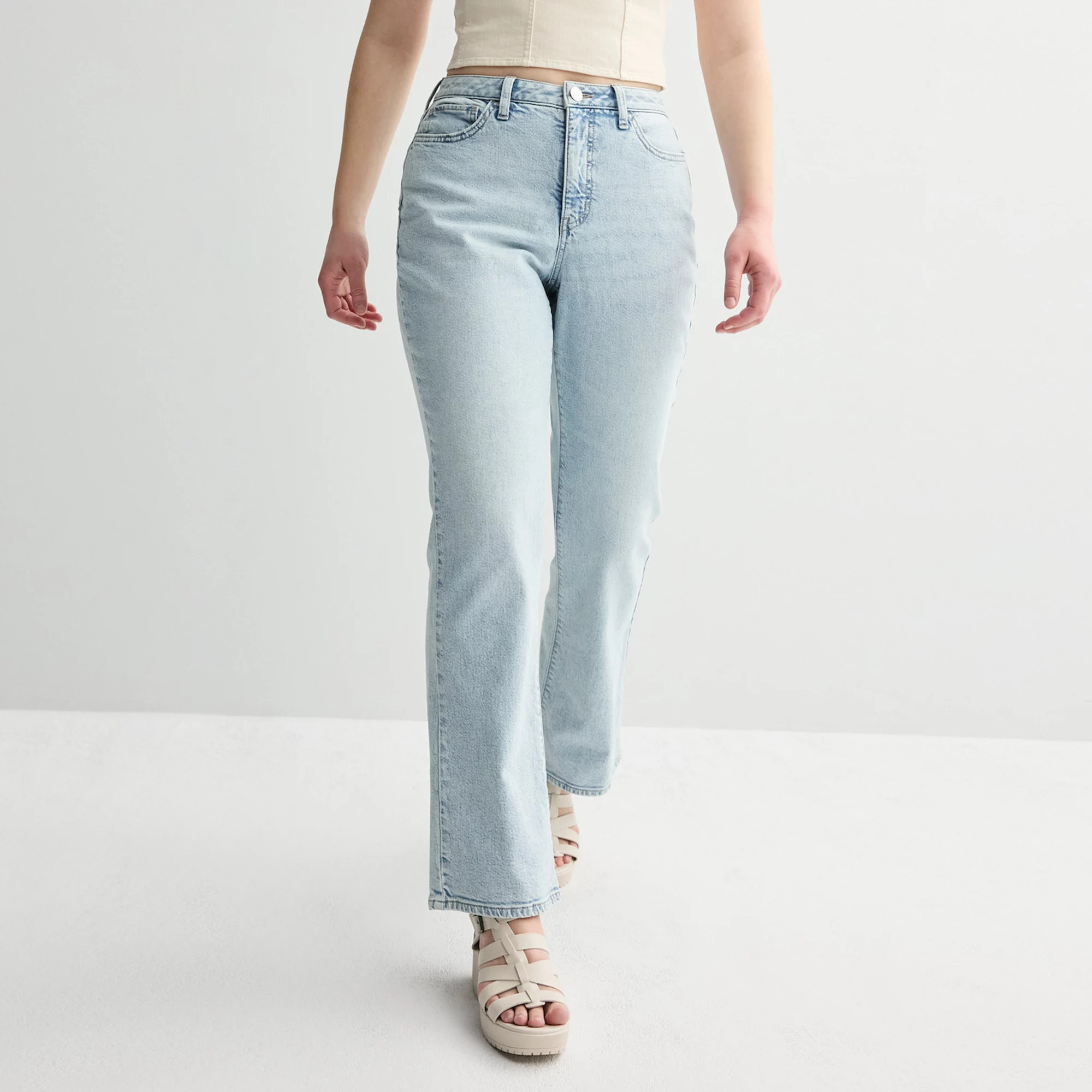 Juniors' SO® High-Rise Curvy '90s Bootcut Jeans | Kohl's