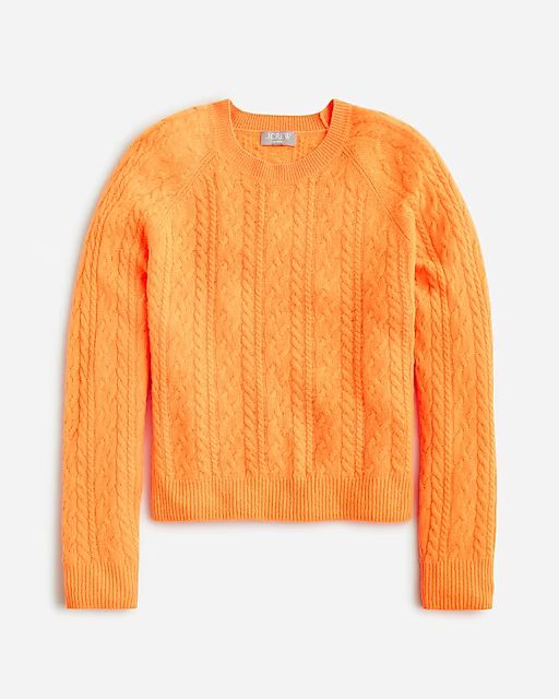 Cashmere cropped cable-knit crewneck sweater | J.Crew US