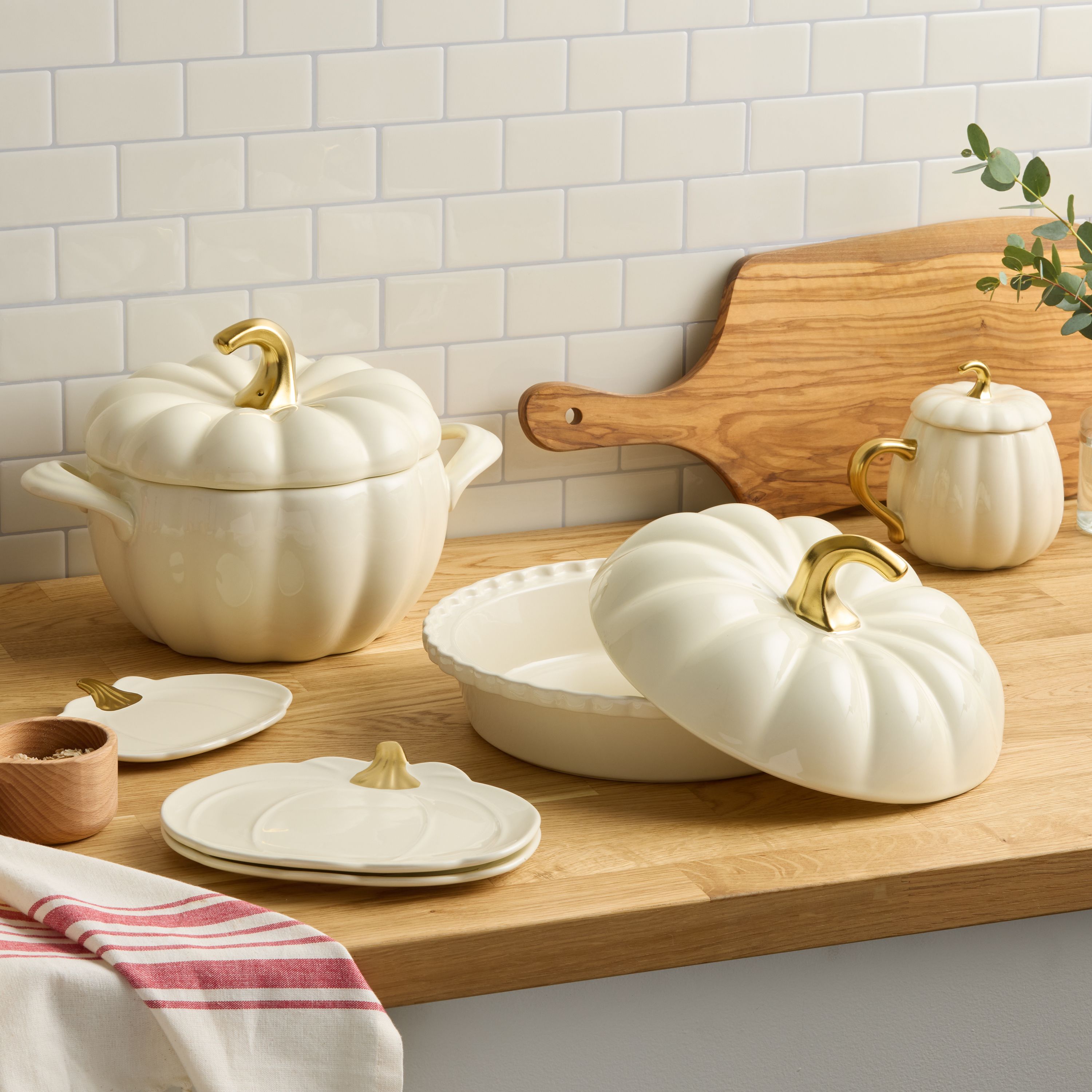 Off White Pumpkin Figural Kitchenware Collection | World Market