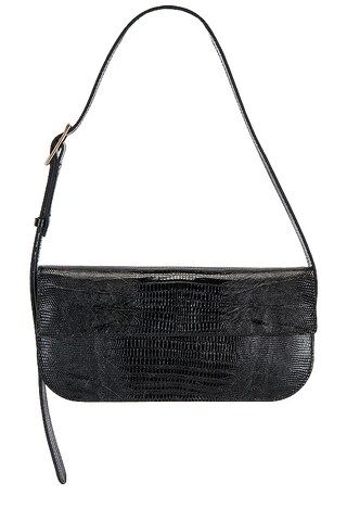 Flattered Lillie Lizard Shoulder Bag in Black from Revolve.com | Revolve Clothing (Global)