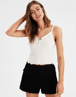 AE Snap Henley Cami | American Eagle Outfitters (US & CA)