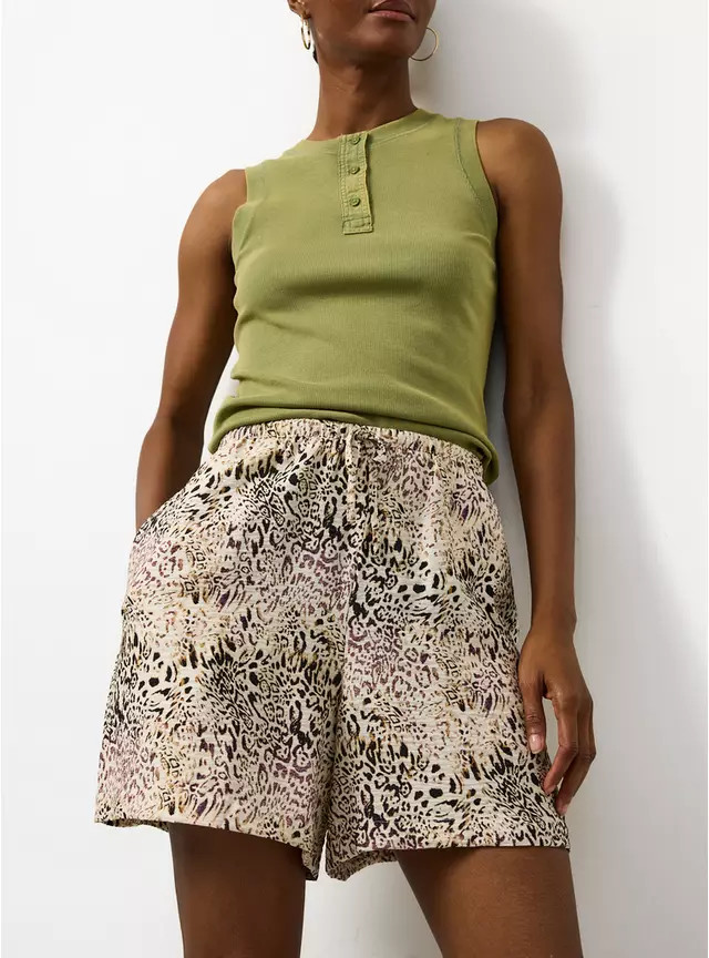 Buy Beige Animal Print Shorts 6 | Shorts | Tu | Tu Clothing