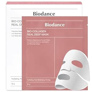BIODANCE Bio-Collagen Real Deep Mask, Hydrating Overnight Hydrogel Mask, Pore Minimizing, Elastic... | Amazon (US)