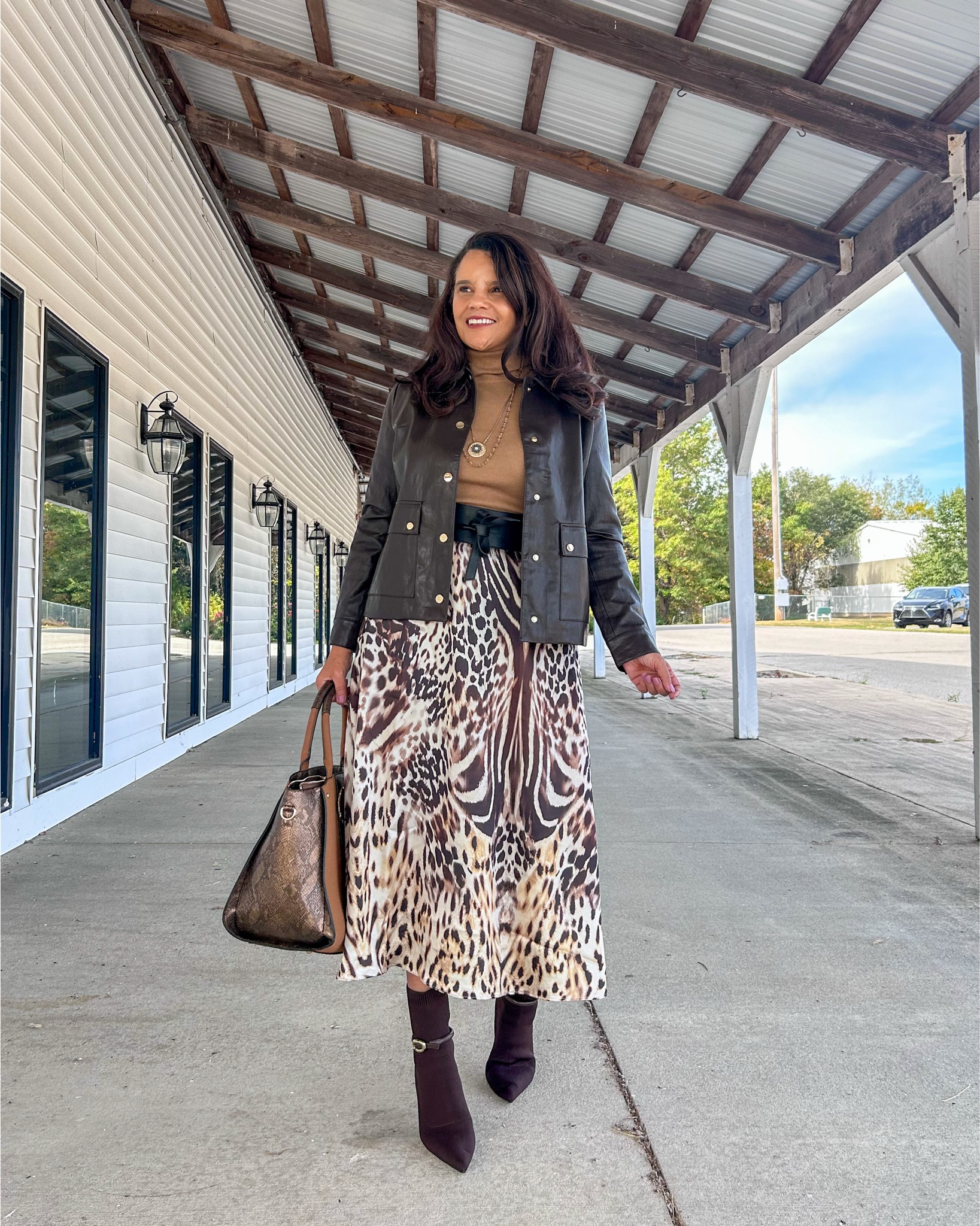 Faux leather, animal print , chocolate brown all the fall vibes you could ask for! All amazing wardrobe builders for your fall looks!  #fallfashion #lovechicos #midsizefashion #fashionoeve40 #animalprrint #falltrends

#LTKMidsize #LTKSaleAlert #LTKOver40