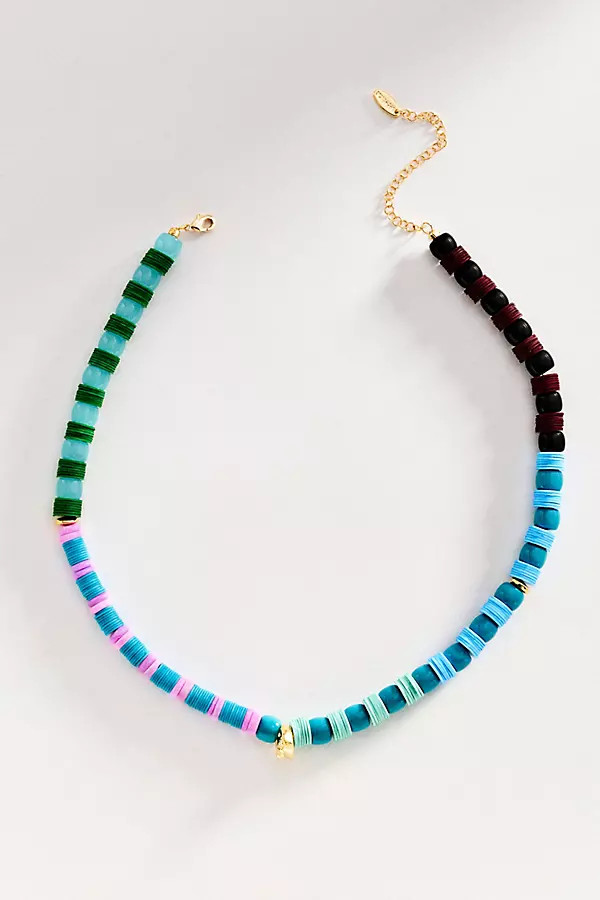 Colorblock Beaded Necklace | Anthropologie (US)
