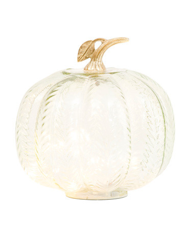 9x8.5 Led Glass Pumpkin | TJ Maxx