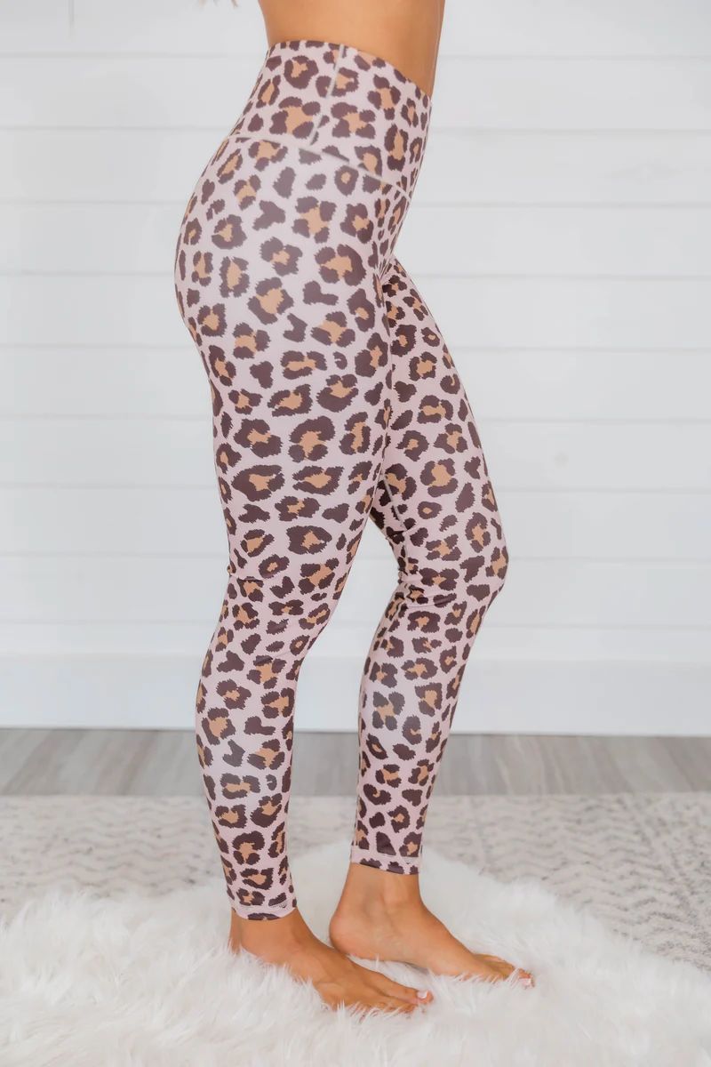 Run To You Animal Print Brown Leggings DOORBUSTER | The Pink Lily Boutique