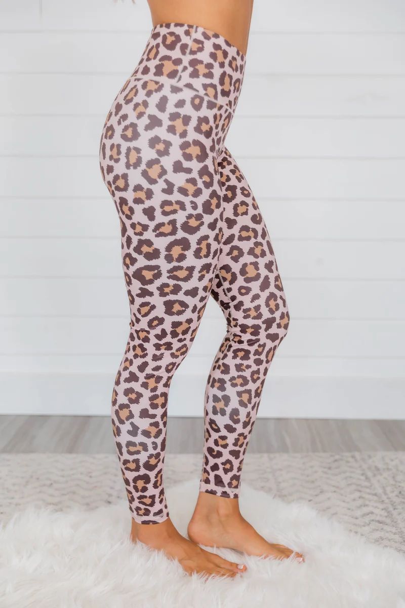 Run To You Animal Print Brown Leggings | The Pink Lily Boutique