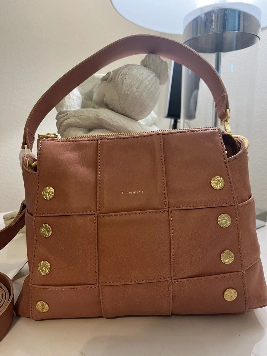 HAMMITT Bryant Medium Gold Studded Pink Sorbet Leather Satchel NWT $ 445  | eBay | eBay US