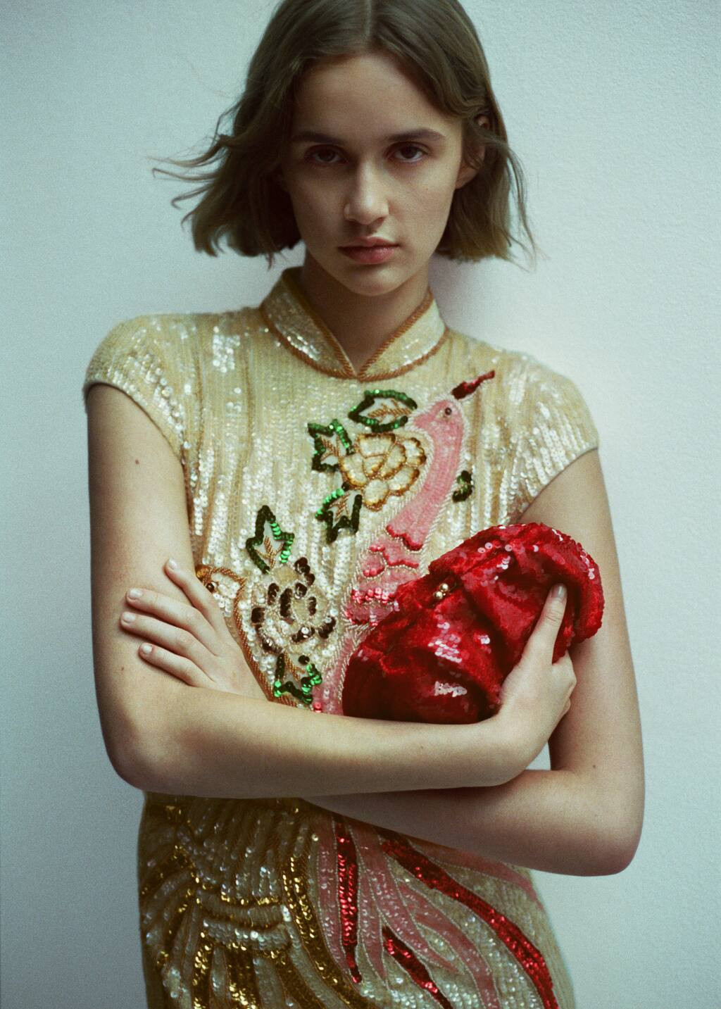 Sequin clutch bag -  Women | Mango United Kingdom | MANGO (UK)