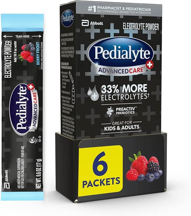 Pedialyte AdvancedCare Plus Electrolyte Powder, Has 33% More Electrolytes and PreActiv Prebiotics... | Amazon (US)