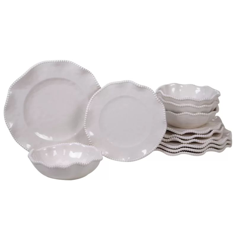 Lamont 12 Piece Melamine Dinnerware Set, Service For 4 | Wayfair North America