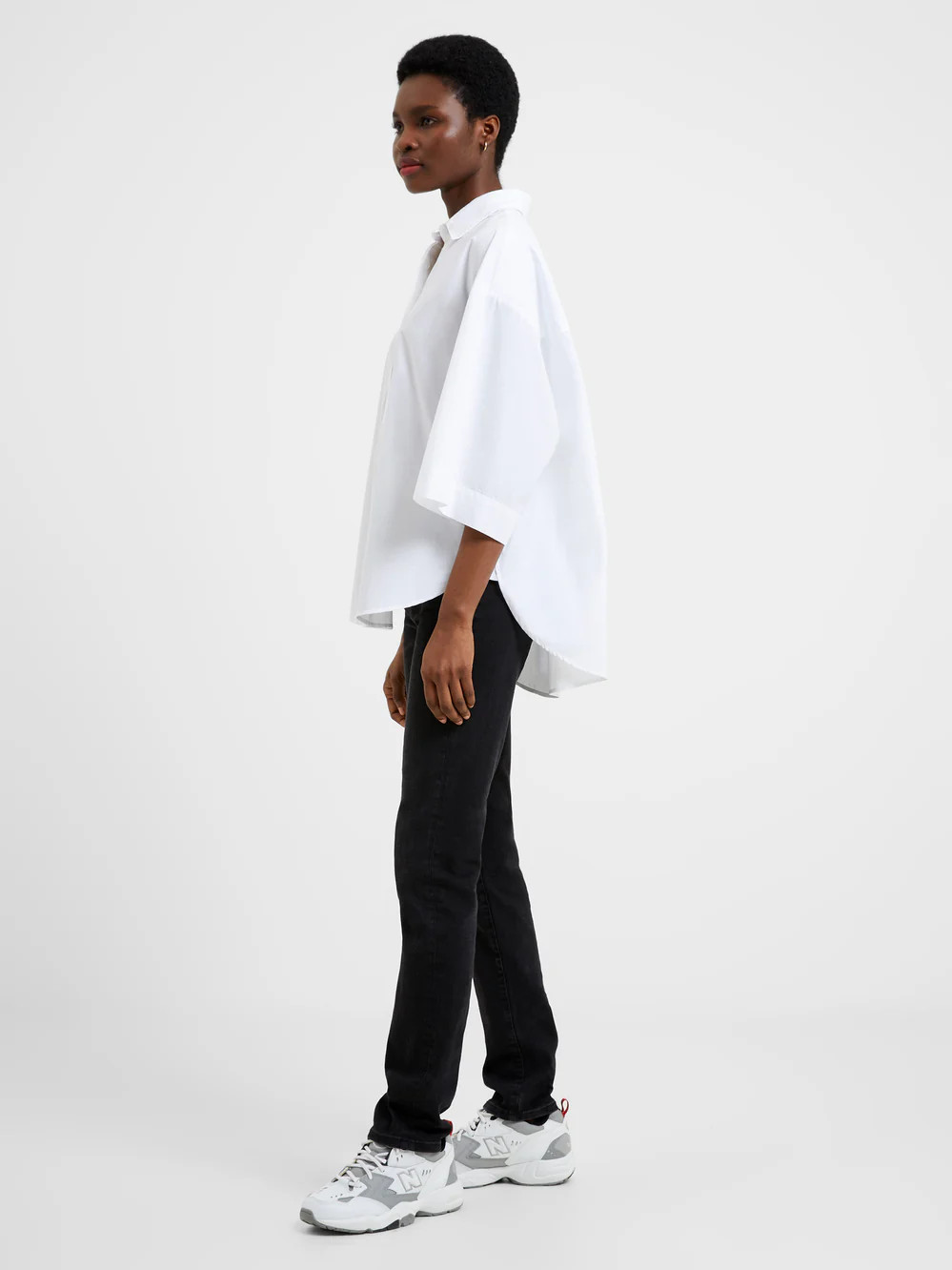 Rhodes Sustainable Poplin Short Sleeve Popover Shirt | French Connection (US)