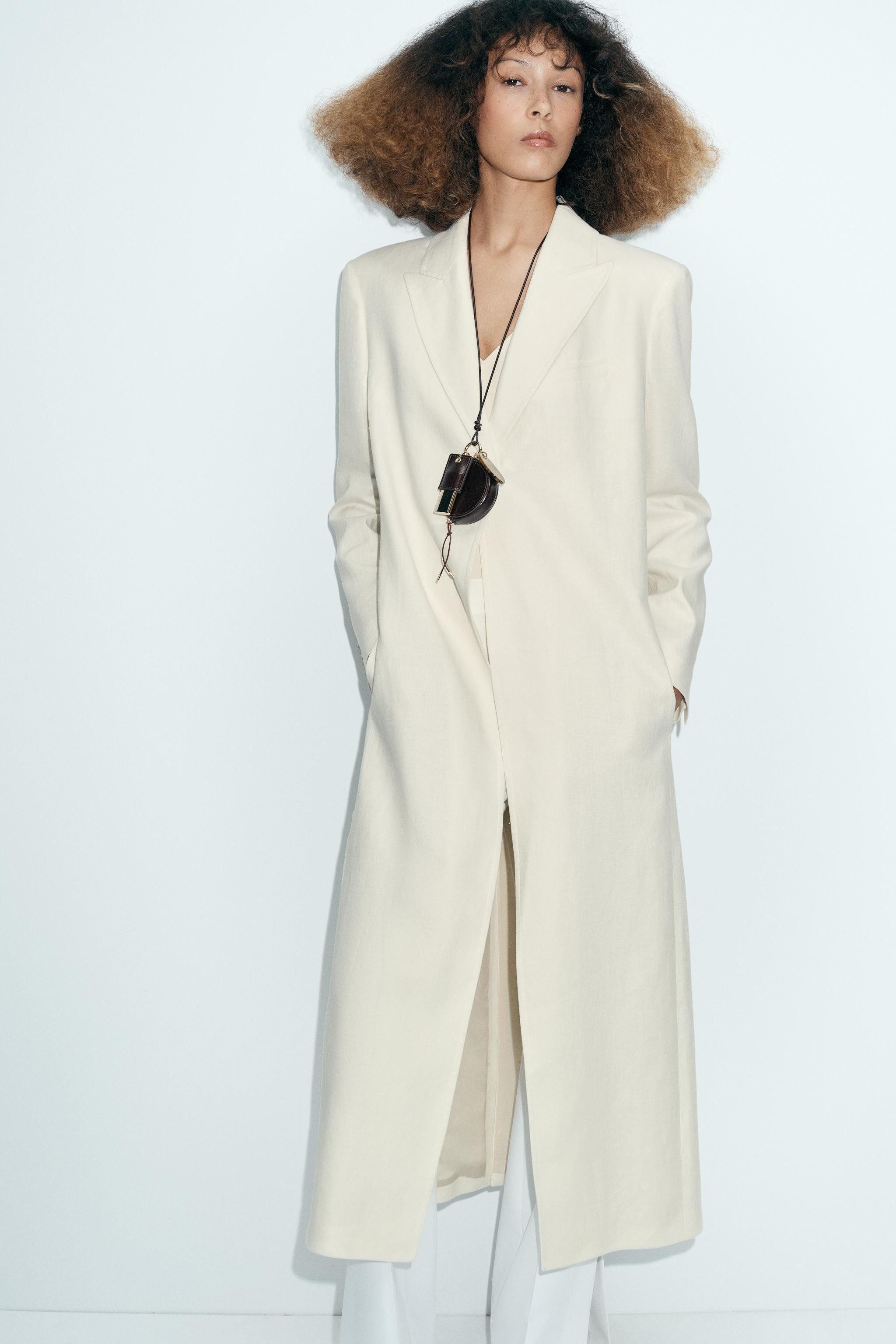 100% LINEN FROCK COAT ZW COLLECTION | Zara US