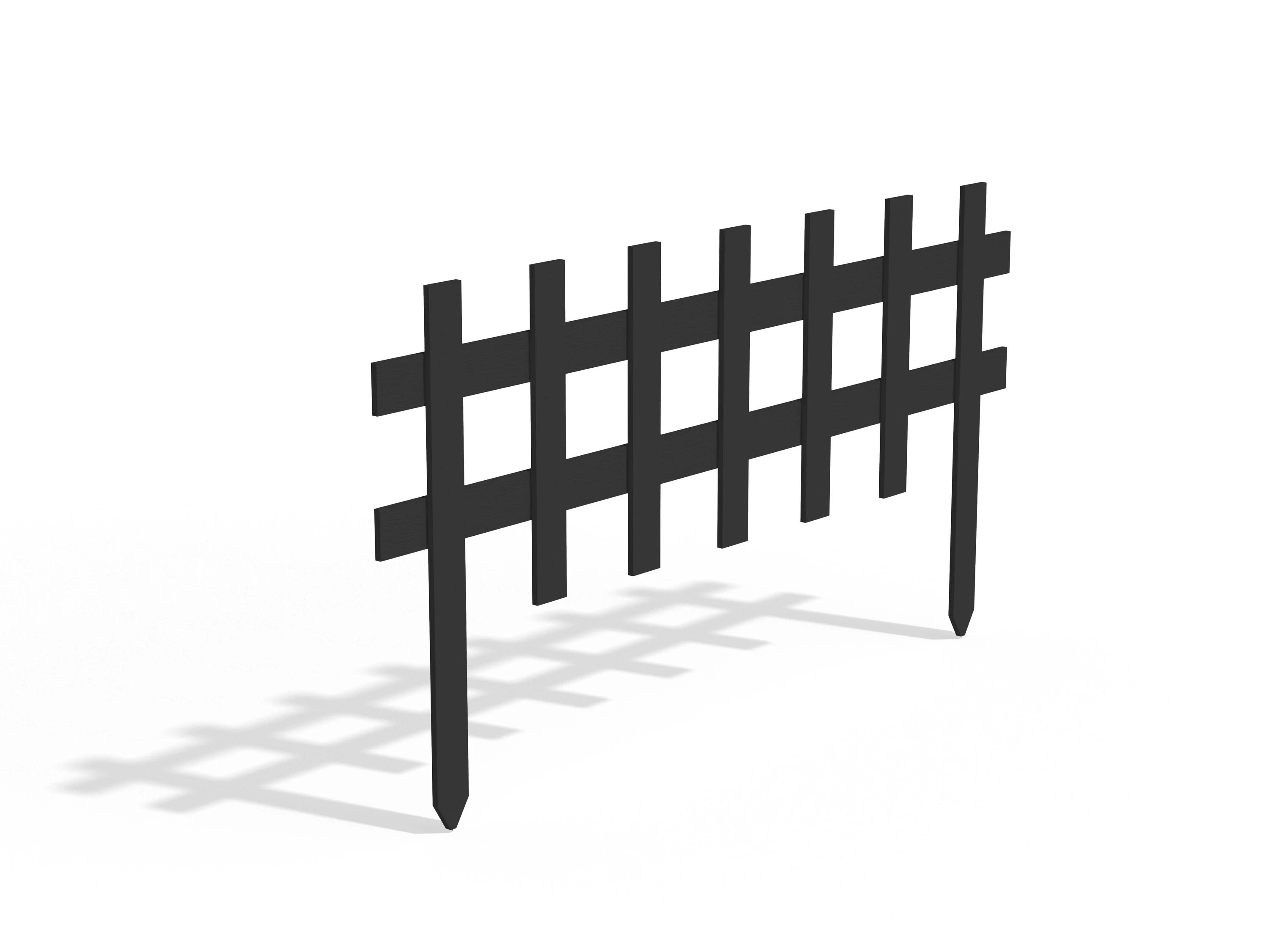 Greenes 0.75-in x 36-in x 18-in Black Wood Spruce pine fir Border fencing | RC75K | Lowe's