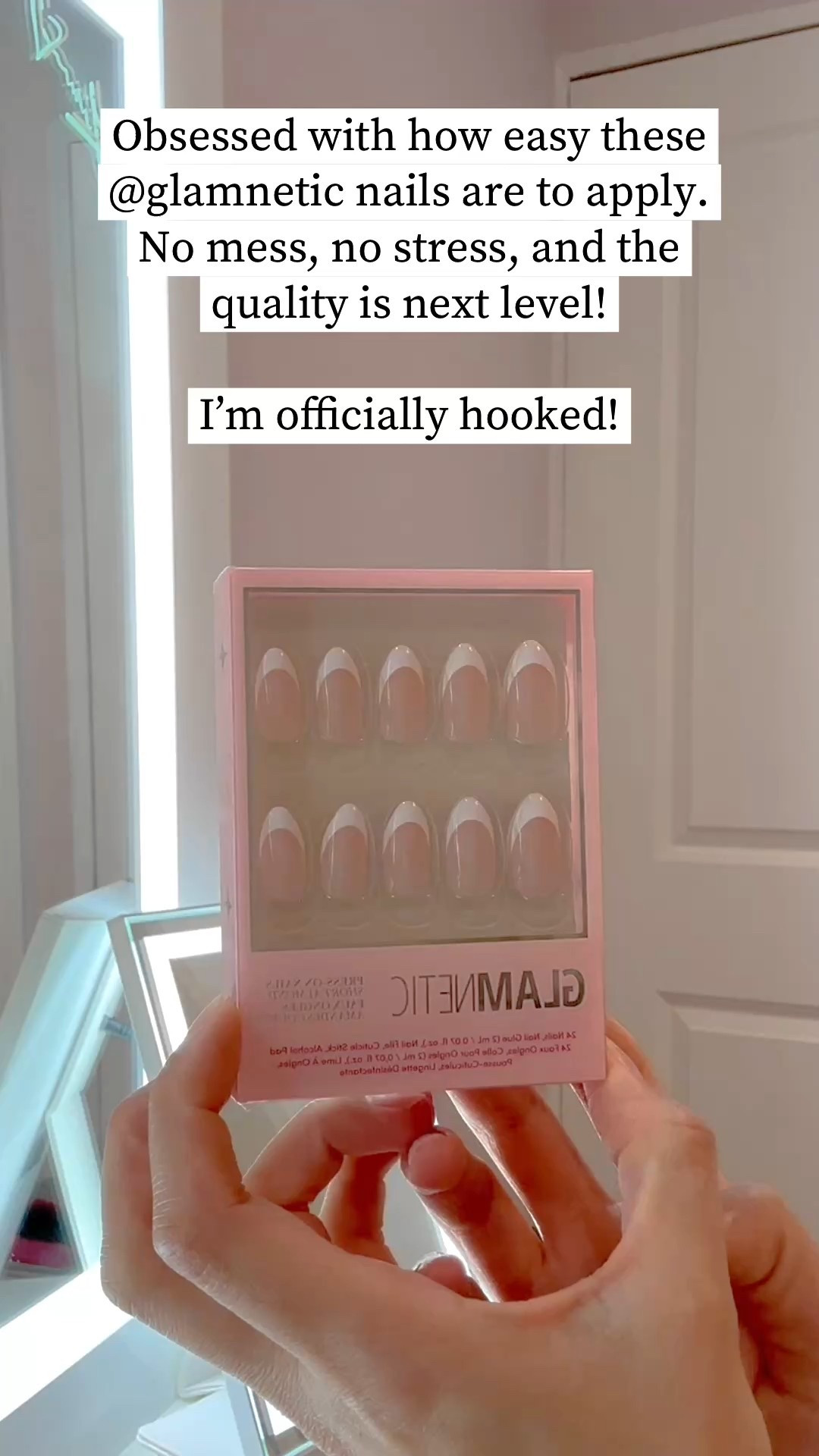 I’ve been loving these press on nails! The quality is seriously impressive. This set is perfect for everyday wear and goes with everything. They feel secure, look flawless, and last me 2 weeks. The best part is it’s so easy to apply. The press on nail remover also works amazing to remove them. 
Stay tuned for the new Siren’s Cove Collection. I can’t wait to try it!
Use code: MOMSDAY (selected style)
Buy 2 get 1 free

Press on nails, nail tutorial, Glamnetic nails, nail favorites, quick glam, Spring nails, French tips, long lasting nails, at home manicure

#LTKSaleAlert #LTKFindsUnder50 #LTKBeauty