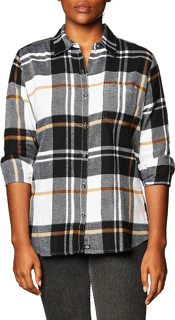 Dickies Women's Long-Sleeve Plaid Flannel Shirt | Amazon (US)