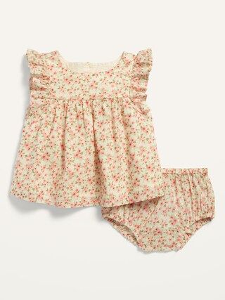 Floral Flutter-Sleeve Top and Bloomers Set for Baby | Old Navy (US)
