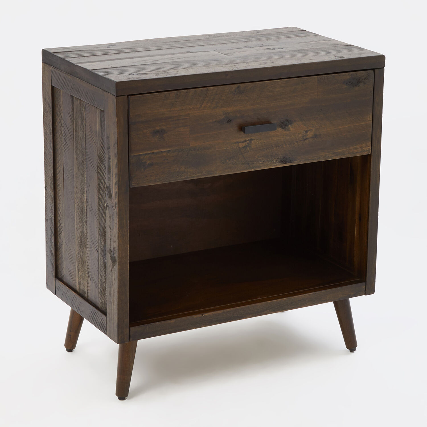 Brown Wooden Bedside Table 66x61cm | TK Maxx