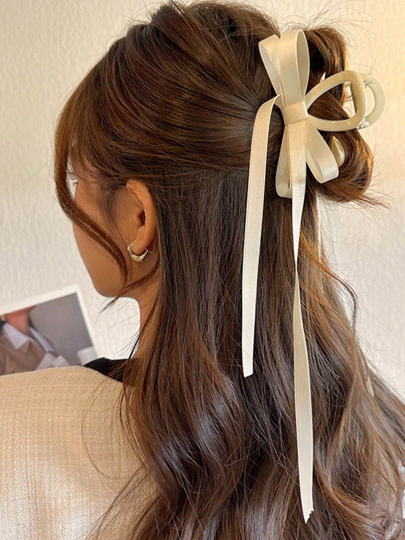 1pc Women's Butterfly Bowknot Ribbons Fairy Hair Claw Clip For Daily Use Fall/winter | SHEIN