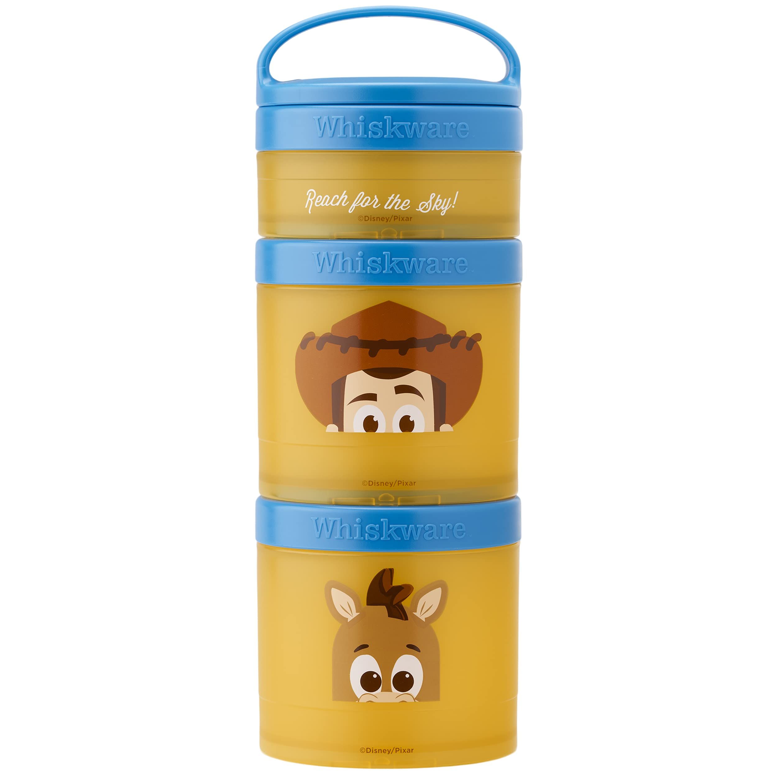 Whiskware Disney Pixar Stackable Snack Containers for Kids and Toddlers, 3 Stackable Polypropylene S | Amazon (US)