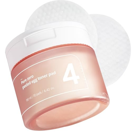 numbuzin No.4 Toner Pads | Pore Zero Peeled Egg Toner Pad | Gentle Exfoliator, PHA, LHA, Makeup Skin Prep, Panthenol | Korean Skincare for Face | 70 Pads/6.42 fl. oz. | Amazon (US)