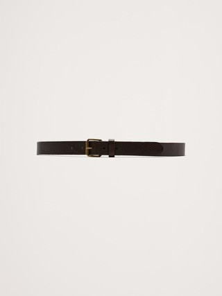 Embossed Leather Belt with Roller Buckle | Banana Republic (US)