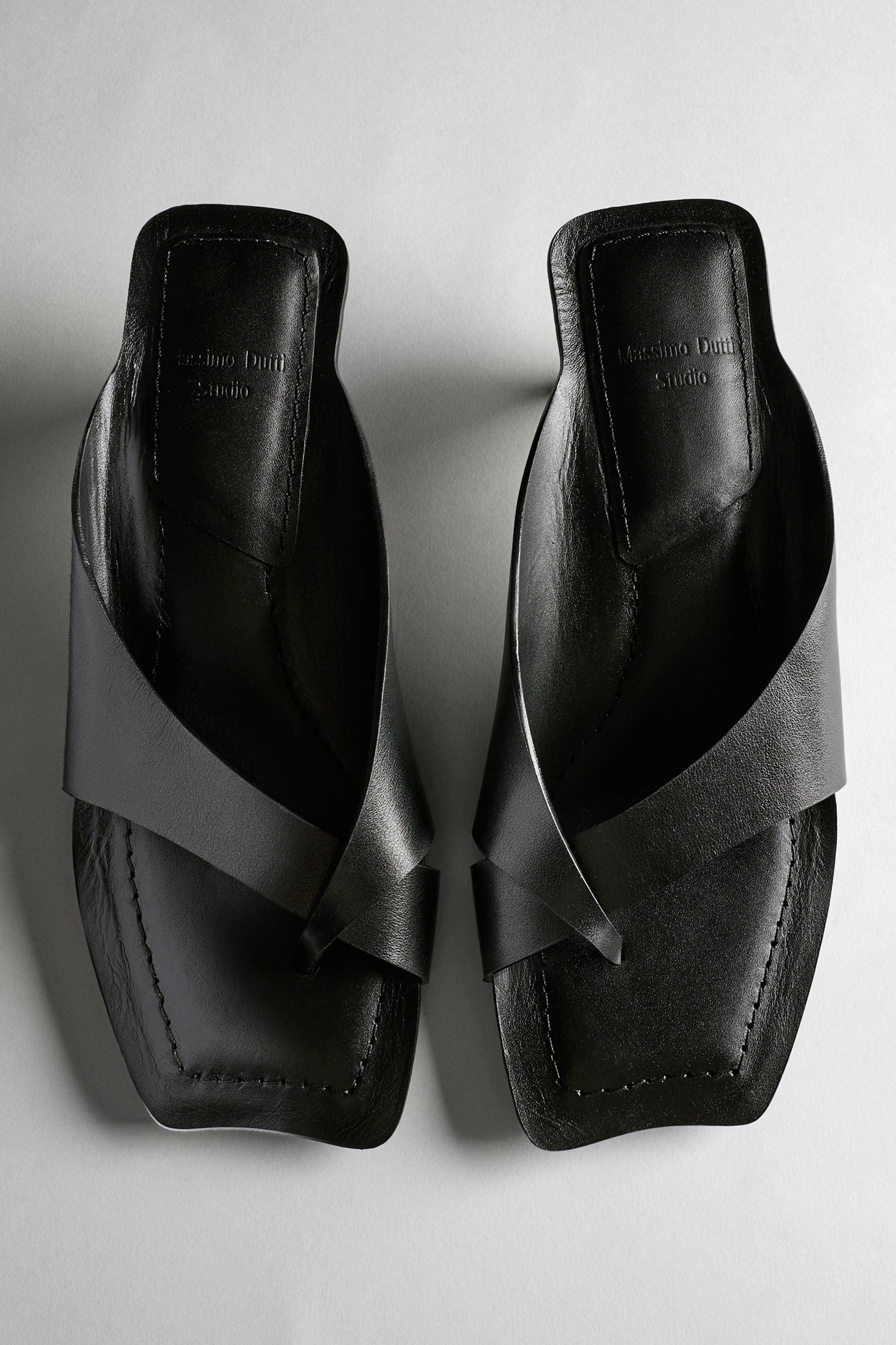 Leather heeled sandals - STUDIO | Massimo Dutti UK