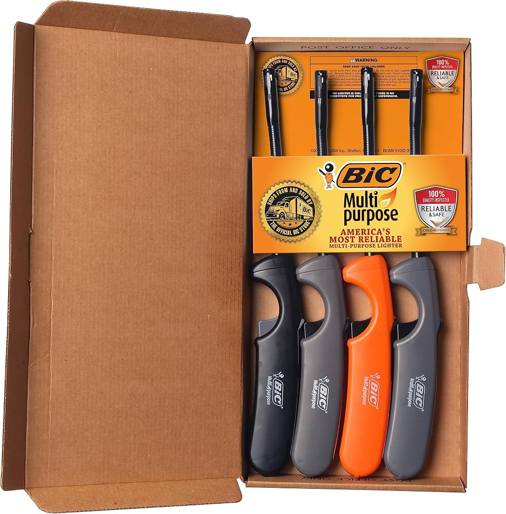 BIC Multi Purpose Lighter with Long Flex Wand, Great Lighter for Candles, Grills and Fireplaces, ... | Amazon (US)