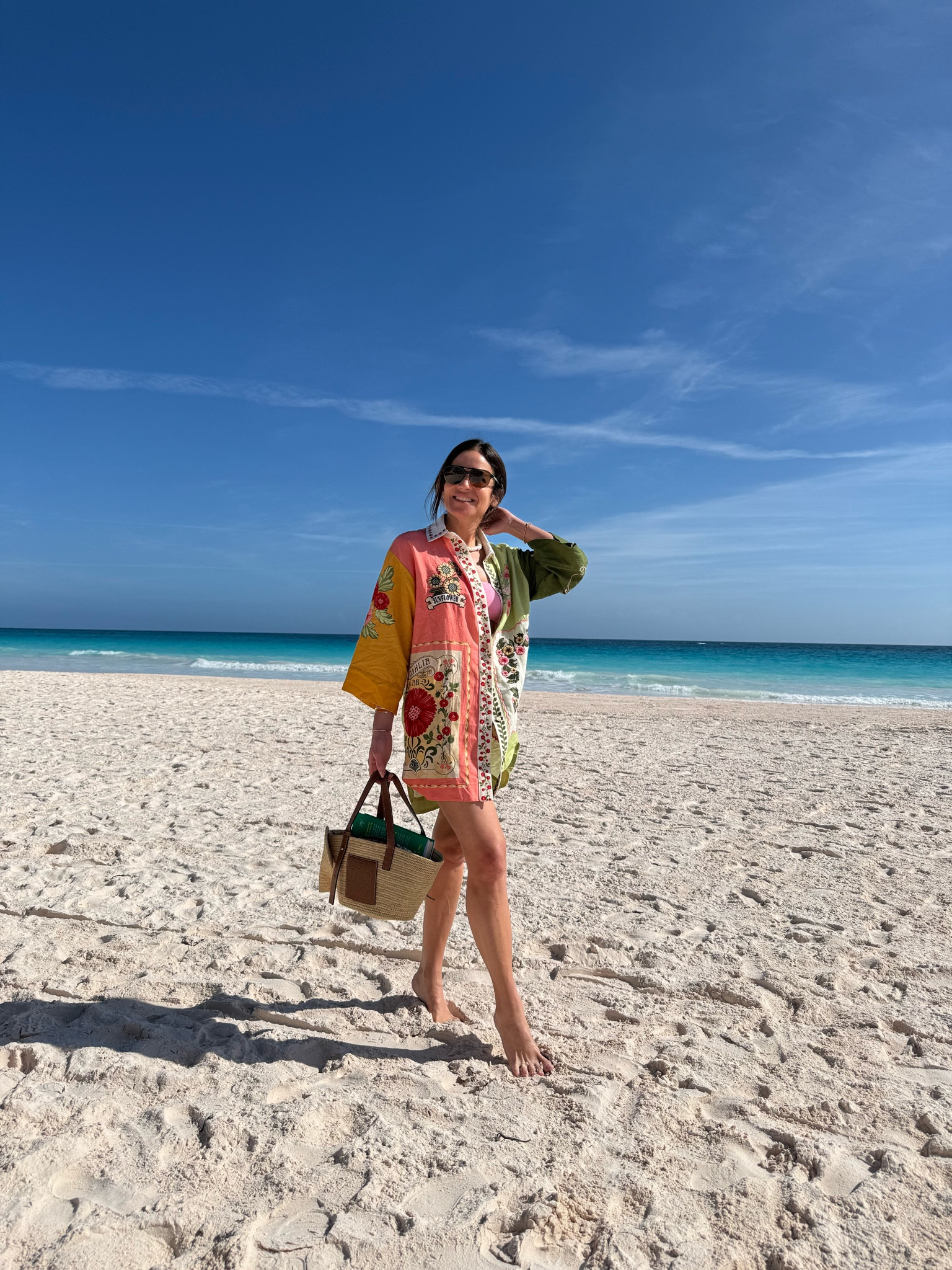 A fun and colorful beach cover up  for your next beach vacation☀️☀️


#LTKTravel #LTKItBag #LTKStyleTip