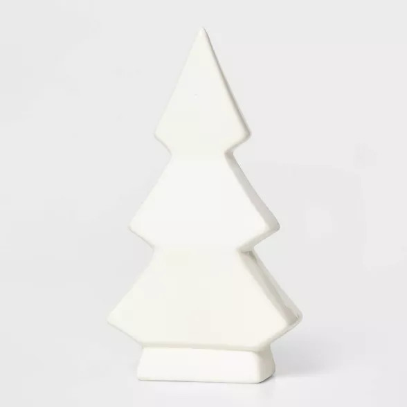 7in Ceramic 3-Tier Christmas Tree Decorative Figurine White - Wondershop™ | Target